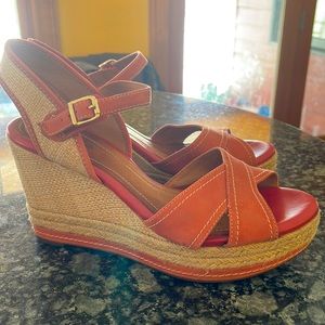 Indigo By Clarks Women's Amelia Air Sandals Red‎ sz 9